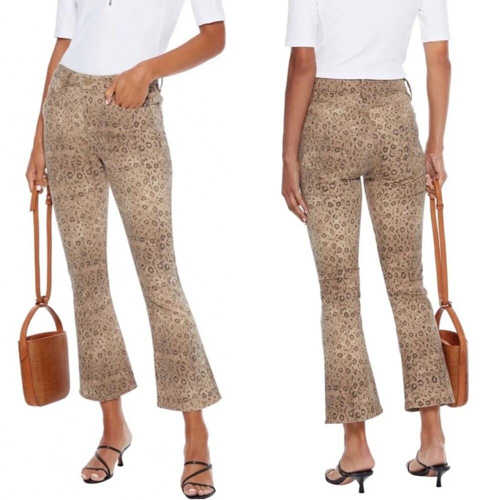 Frame Denim‎ Womens Le Crop High Waist Snake Mini Boot Jean.
